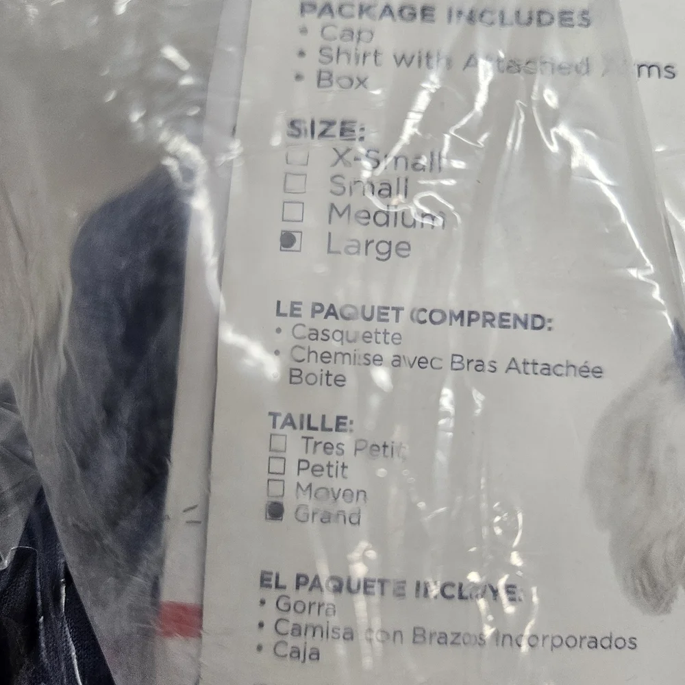 NEW U.S. Mail Carrier Pup Dog Costume Partial Set Pet Large